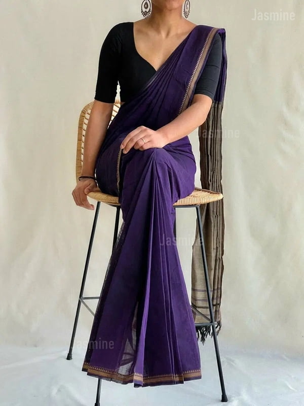 Versatile Plain Narayanpet Cotton Saree in Rich Colors