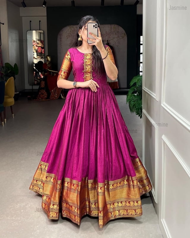 Champa - चंपा ( Narayanpet long gown material )