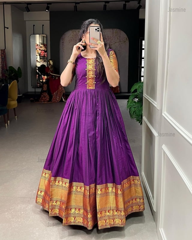 Ruksha - रुक्षा ( Narayanpet long gown material )