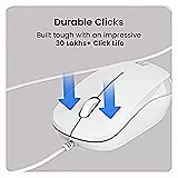 Portronics Toad 102 Wired Optical Mouse features a 1200 DPI sensor for precise tracking and a 1.5m cable for easy connectivity. Sleek white design, perfect for home or office use.