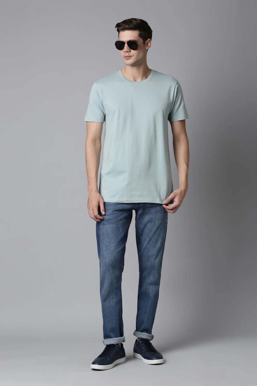 Cotton Plain Round Neck Tshirt