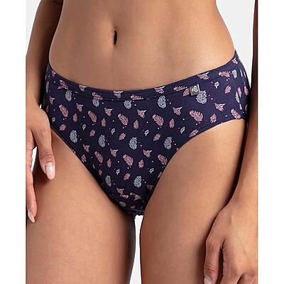 Jockey 1410 Women's Medium Coverage Mid Waist Bikini "L" with Concealed Waistband (Pack of 3)