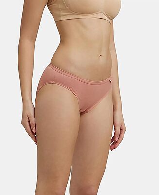 Jockey 1410 Women's Medium Coverage Mid Waist Bikini "M" with Concealed Waistband (Pack of 3)