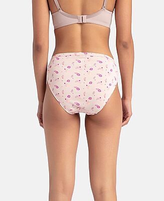 Jockey 1410 Women's Medium Coverage Mid Waist Bikini "L" with Concealed Waistband (Pack of 3)