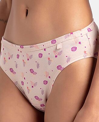 Jockey 1410 Women's Medium Coverage Mid Waist Bikini "M" with Concealed Waistband (Pack of 3)