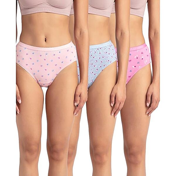 Jockey 1523 Women's Mid Waist Hipster "XL" with Ultrasoft Exposed Waistband (Pack of 3)