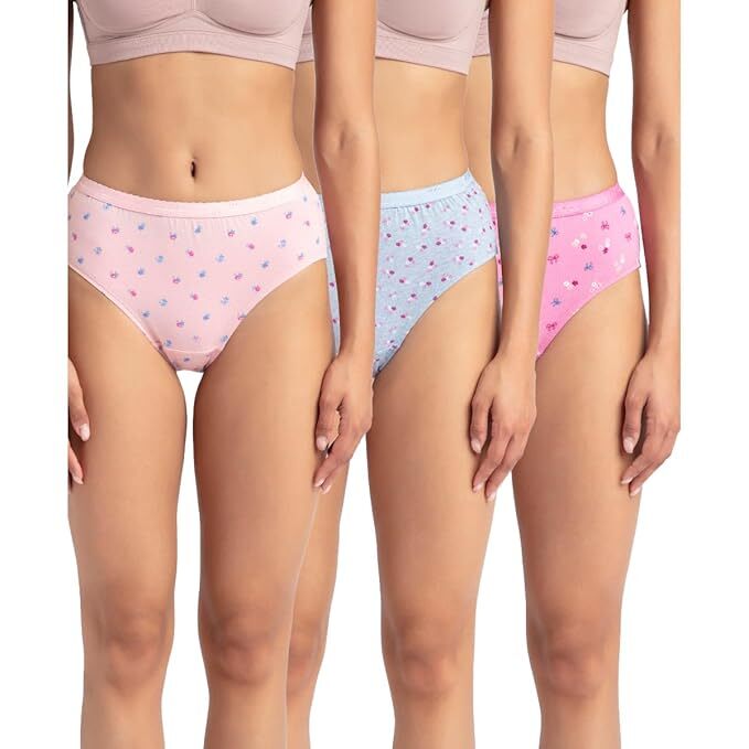 Jockey 1523 Women's Mid Waist Hipster "XL" with Ultrasoft Exposed Waistband (Pack of 3)