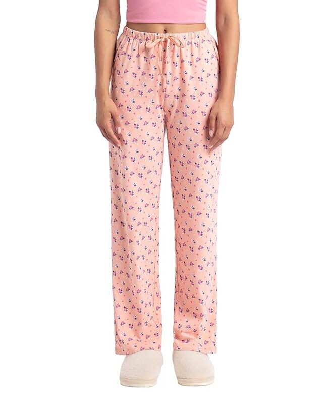 Jockey RX88 Women's Super Combed Cotton Printed Pyjama with Side Pockets