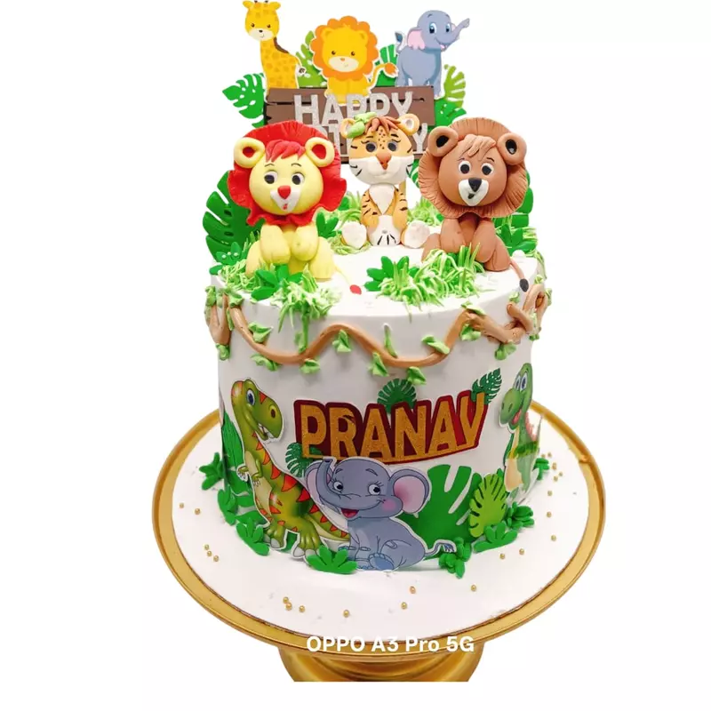 Jungle-Themed with Fondant Toys