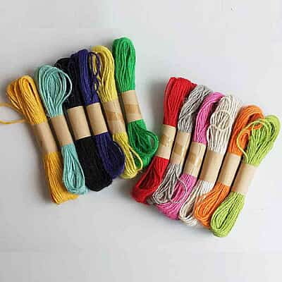 Jute Thread Assorted Colors