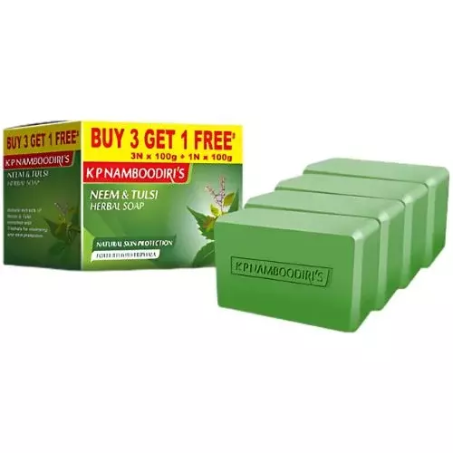 K P Namboodiri's Neem & Tulsi Herbal Soap (Combo Pack)- 400g