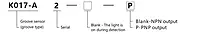 SiRON K017-A Series Groove Sensor Groove Type 6mm Slot Width