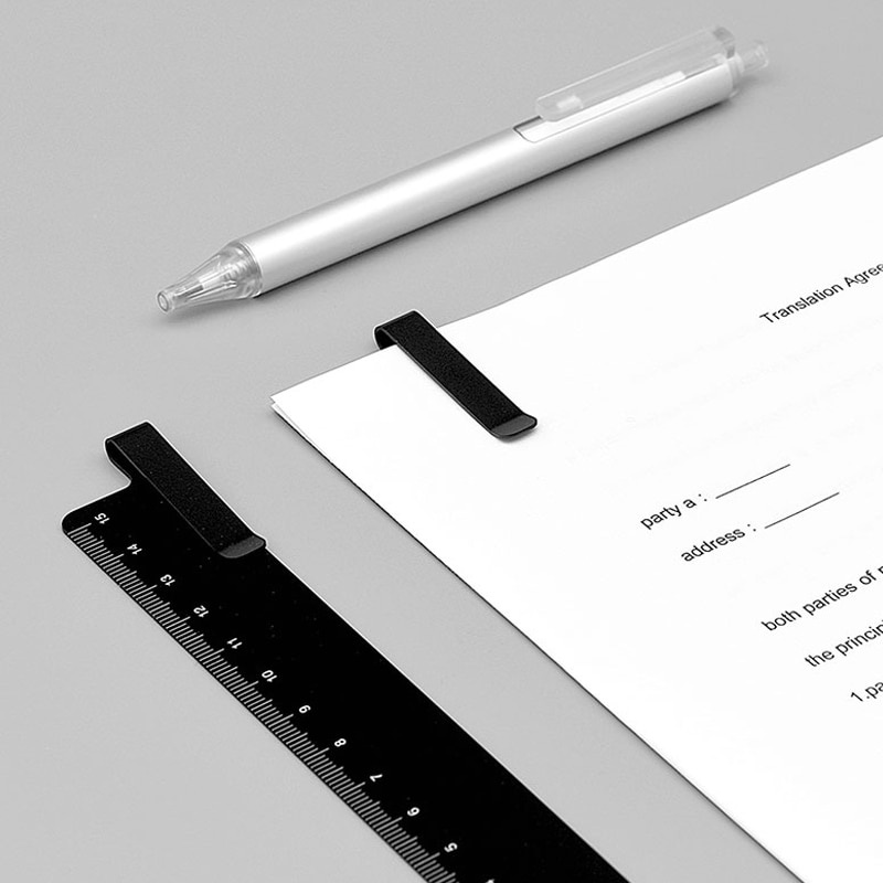 Kaco Ruma Metal Bookmark Ruler Black