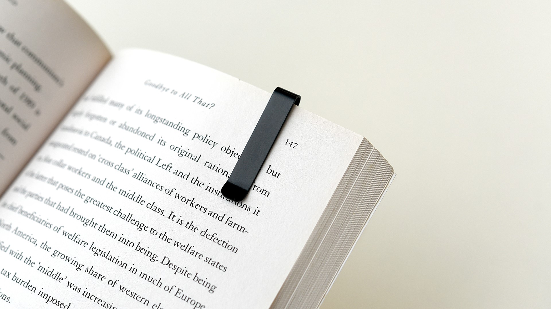 Kaco Ruma Metal Bookmark Ruler Black
