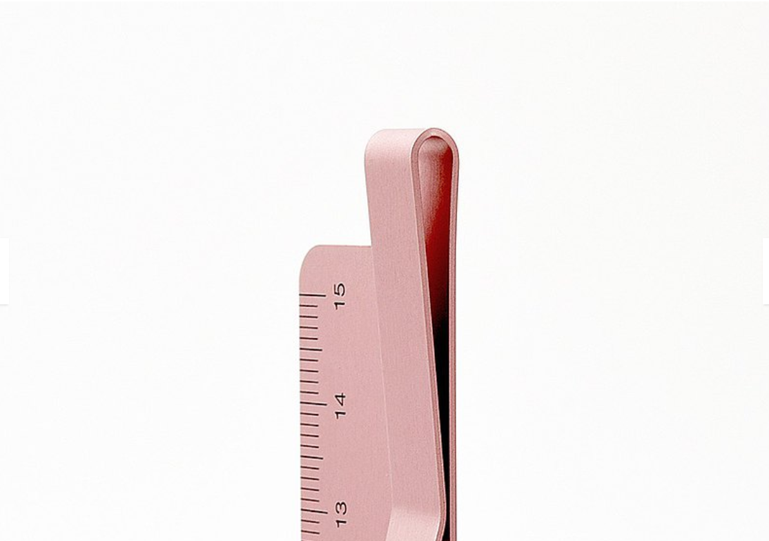 Kaco Ruma Metal Bookmark Ruler Rose Gold