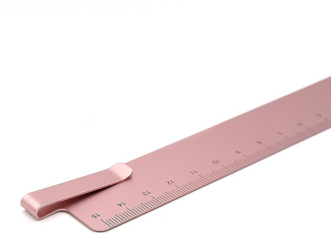 Kaco Ruma Metal Bookmark Ruler Rose Gold