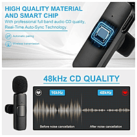 K9 Wireless Microphone Set – High-Quality Sound | Rechargeable | Portable