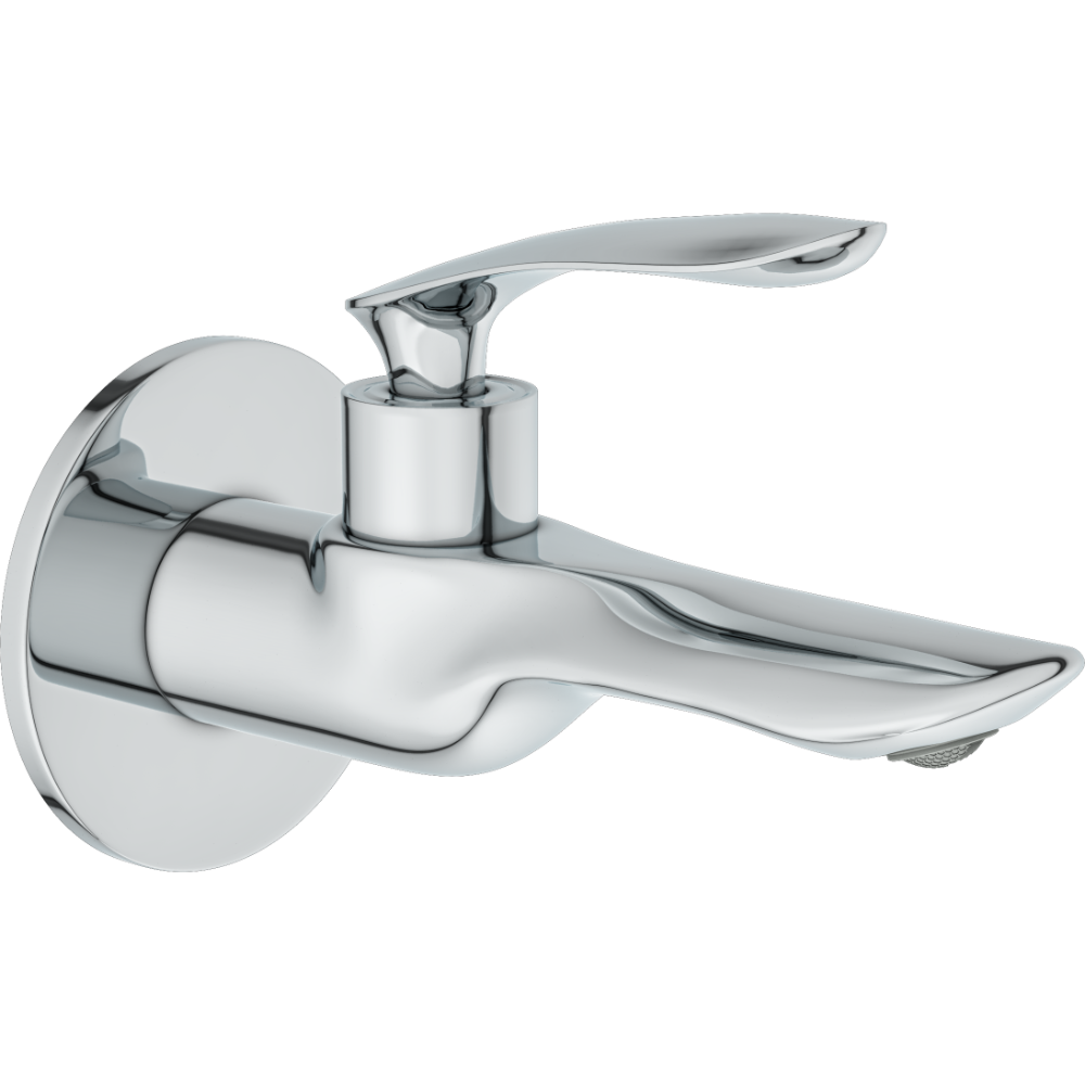 Kia Long Nose Bib Tap With Wall Flange