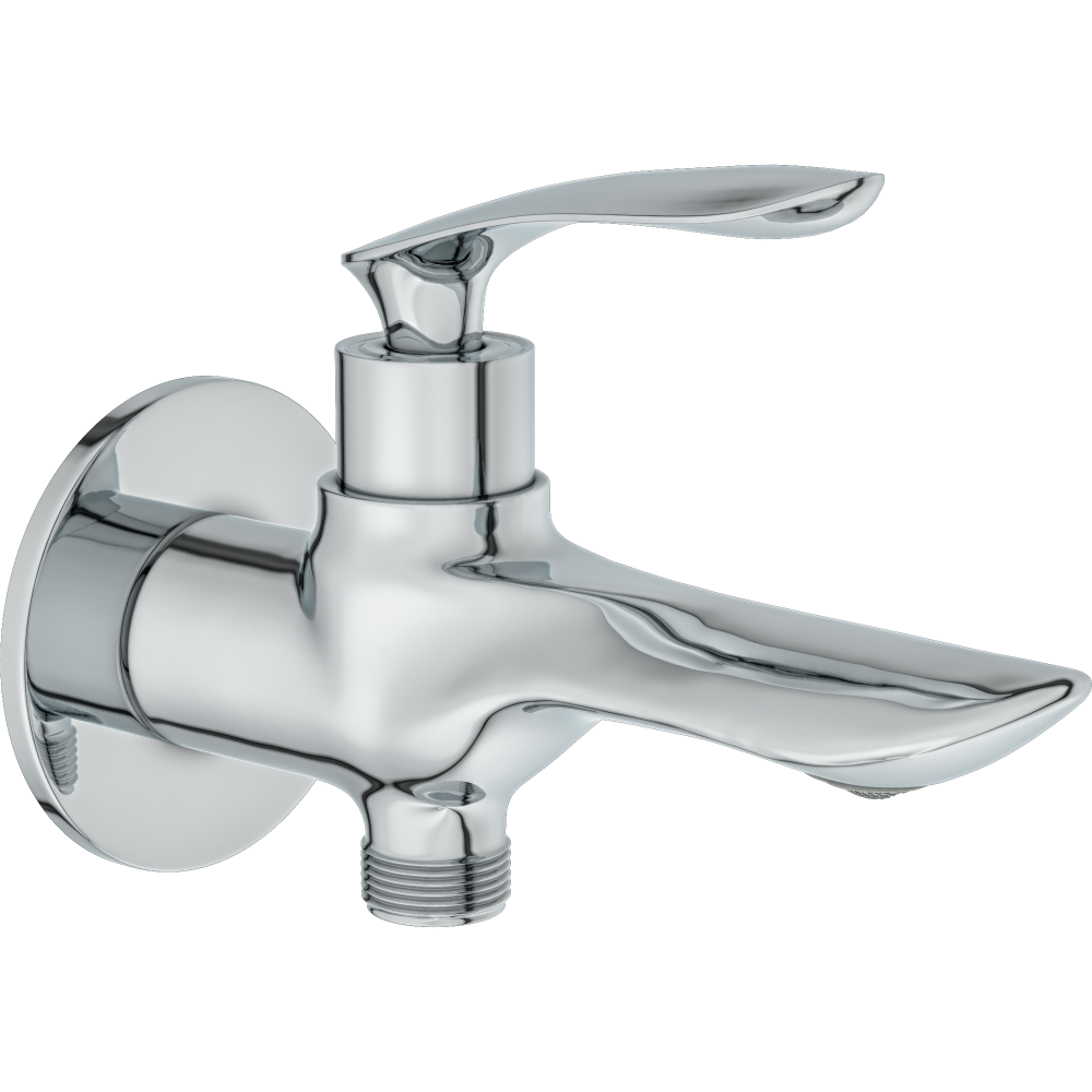 Kia 2 Way Bib Tap With Wall Flange