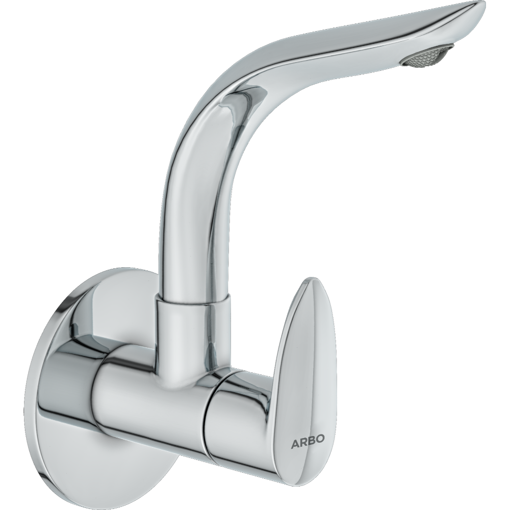 Kia Sink Cock With Swinging Spout With Wall Flange