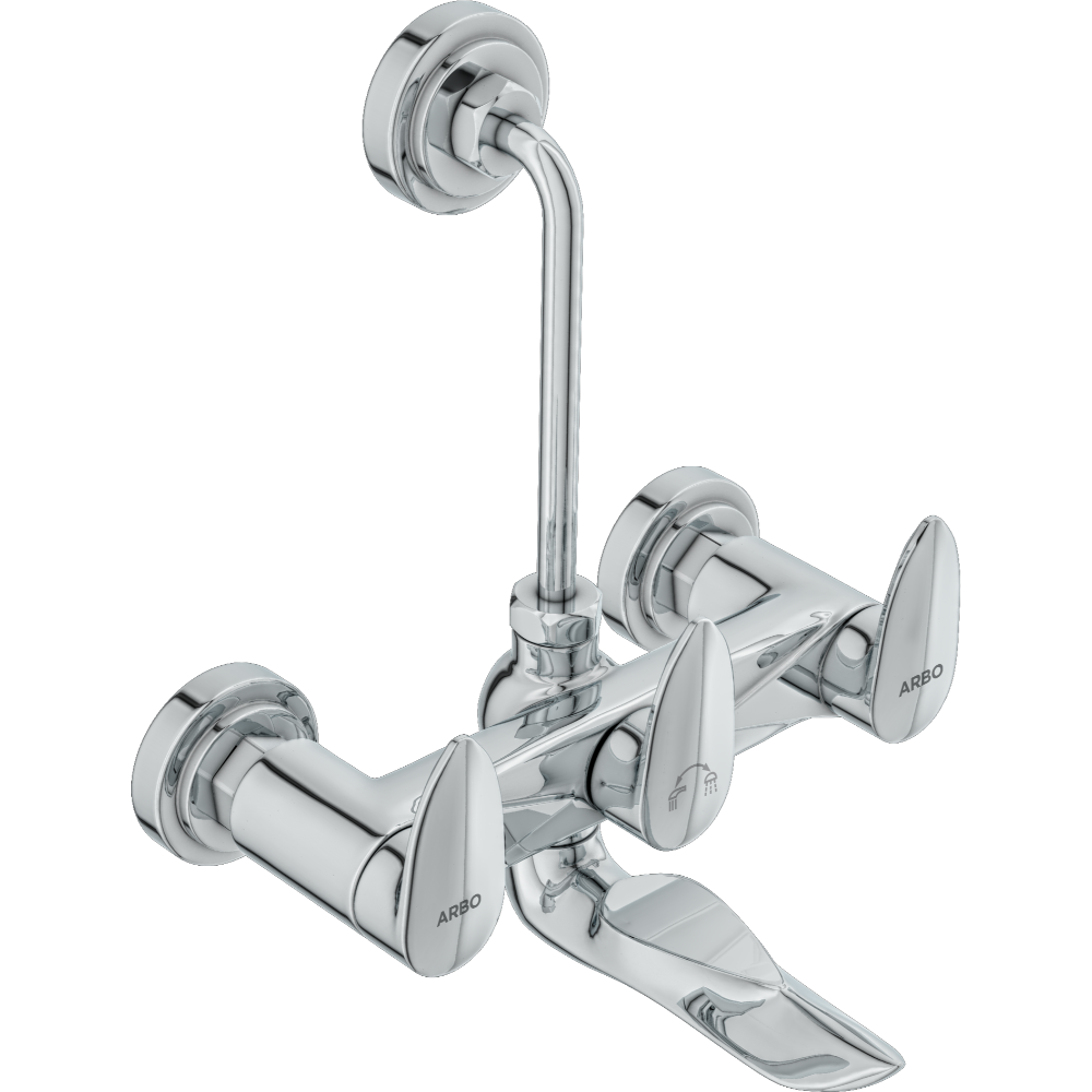 Kia Wall Mixer 2 In 1 With Connecting Legs With Wall Flange