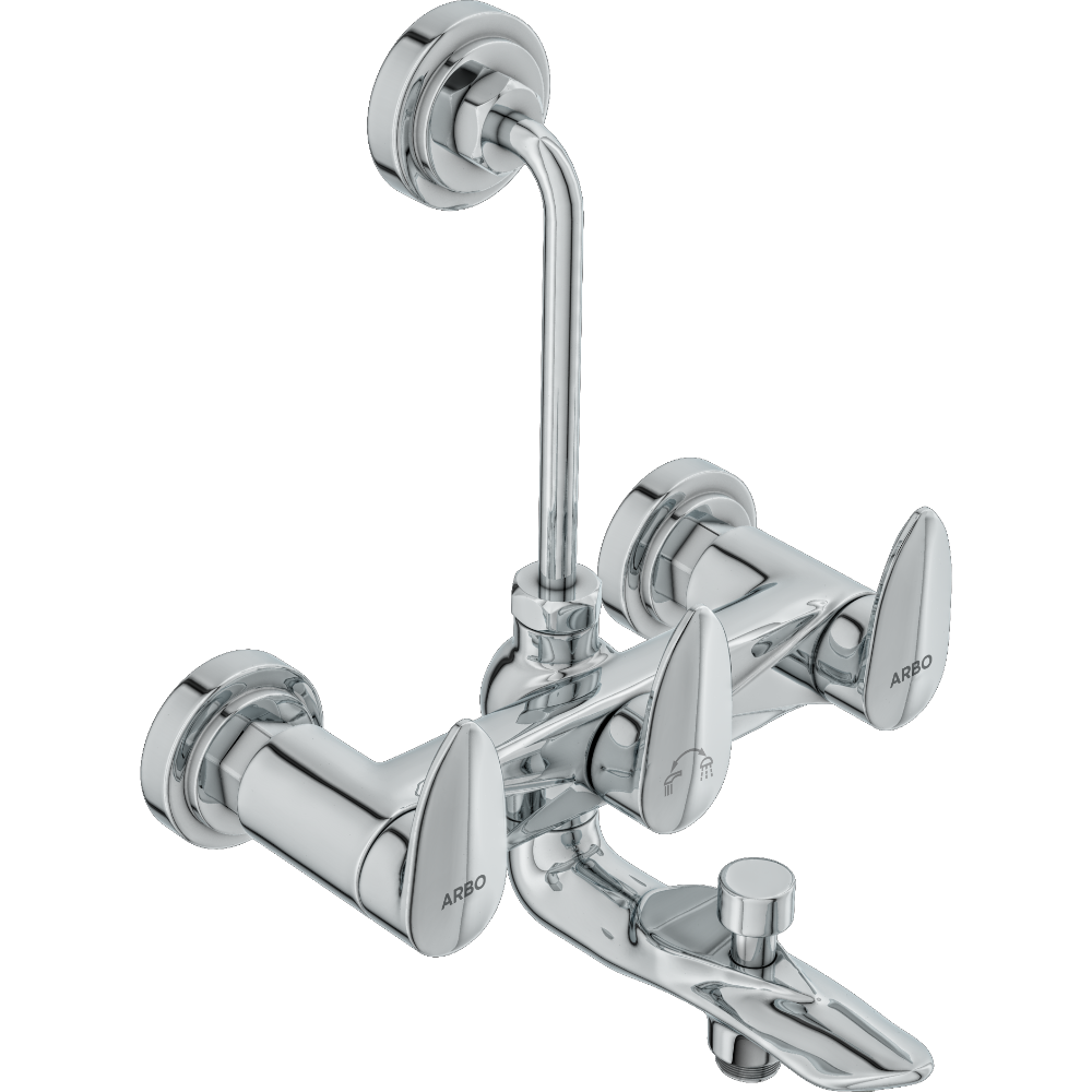 Kia Wall Mixer 3 In 1 With Connecting Legs With Wall Flange