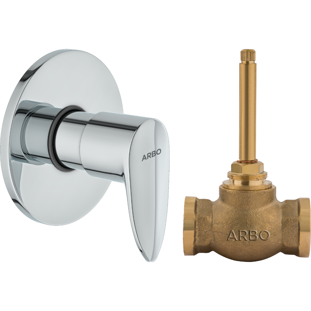 Kia Concealed Stop Cock 15mm Body With Upper Part Set