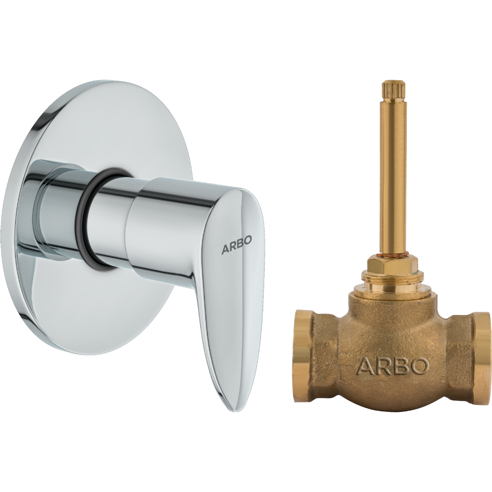 Kia Concealed Stop Cock 20mm Body With Upper Part Set