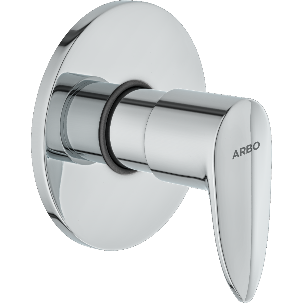 Kia Exposed Part Kit Of Concealed Stop Cock & Flush Cock With Fitting Sleeve, Operating Lever & Adjustable Wall Flange 