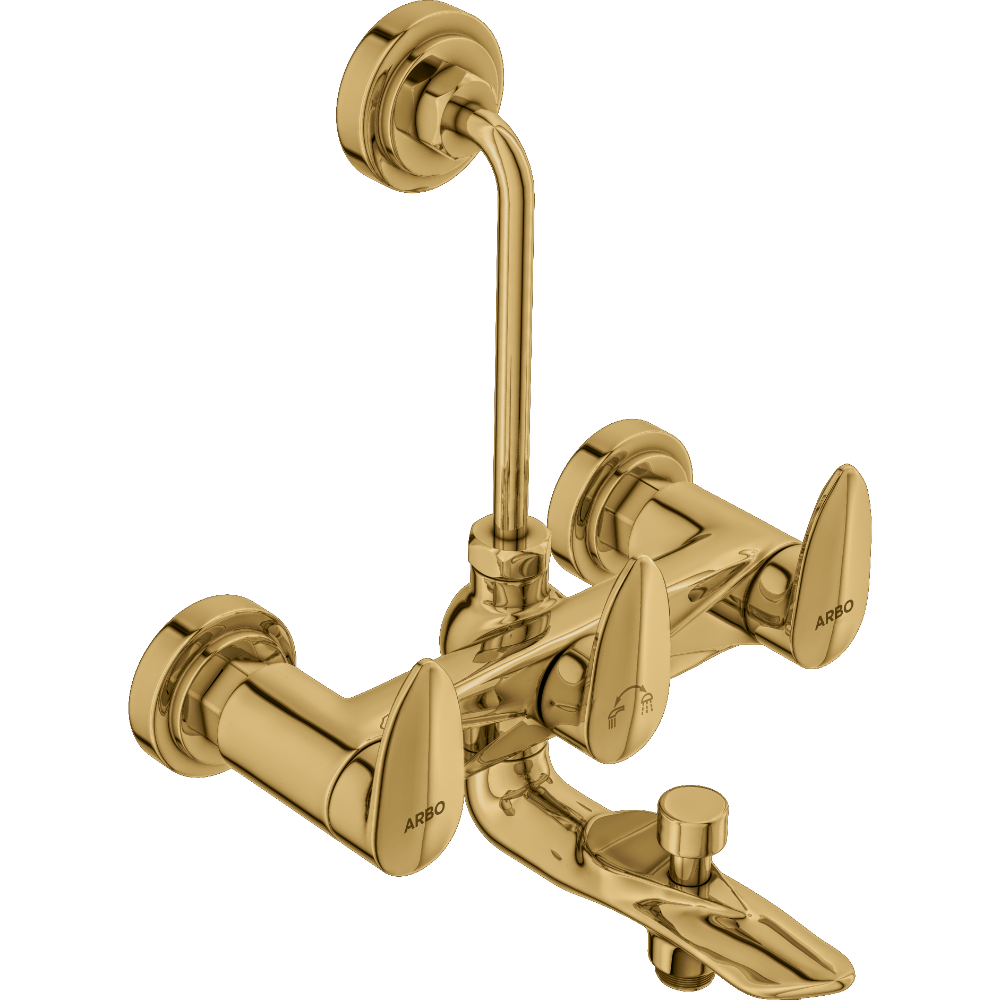 Kia Wall Mixer 3 In 1 With Connecting Legs With Wall Flange