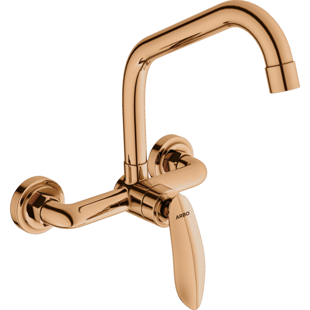 Kia Single Lever Sink Mixer With Swinging Spout With Connecting Legs With Wall Flange