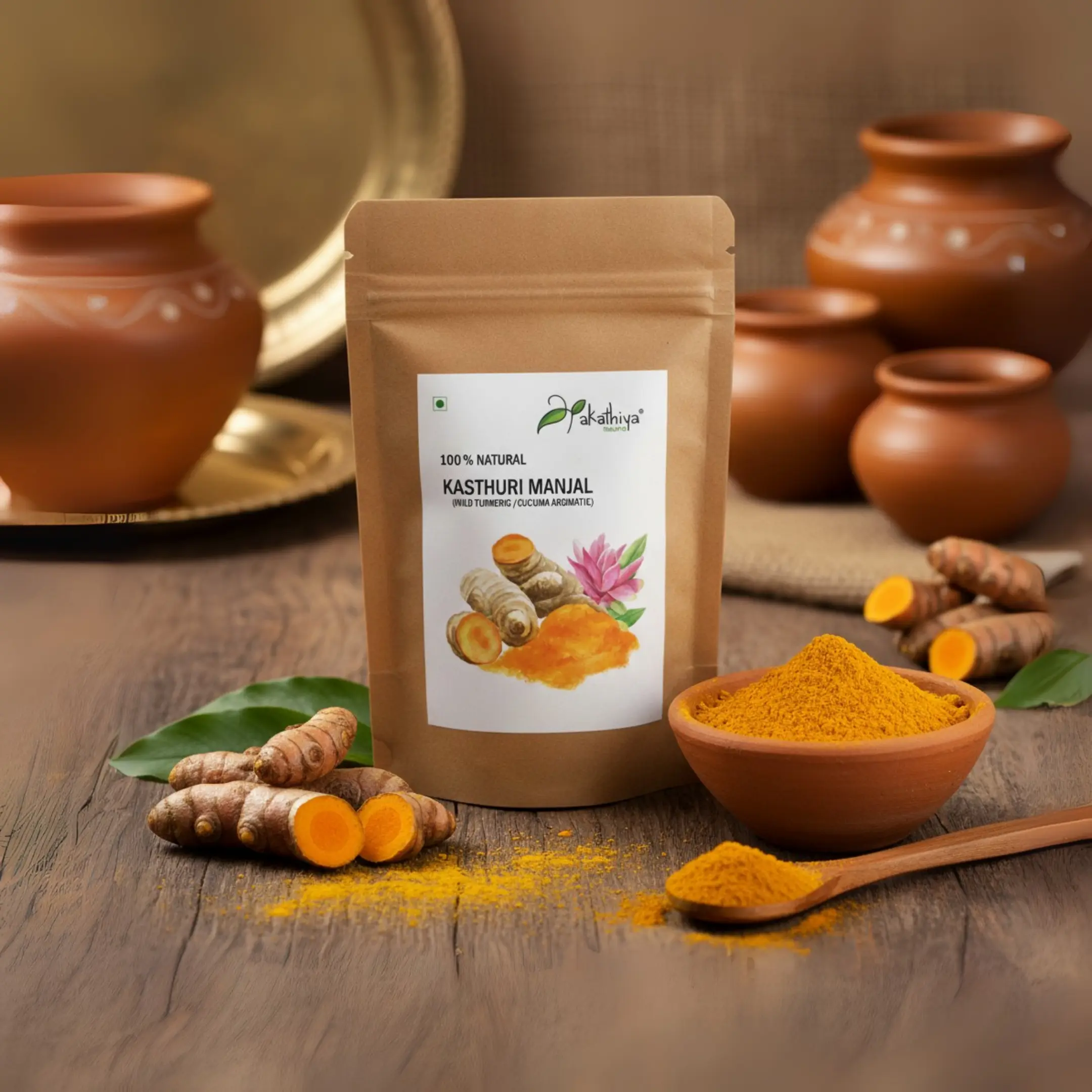 Wild Turmeric Powder (100g) – Natural Skin Brightener & Revitalizer for Radiant Skin
