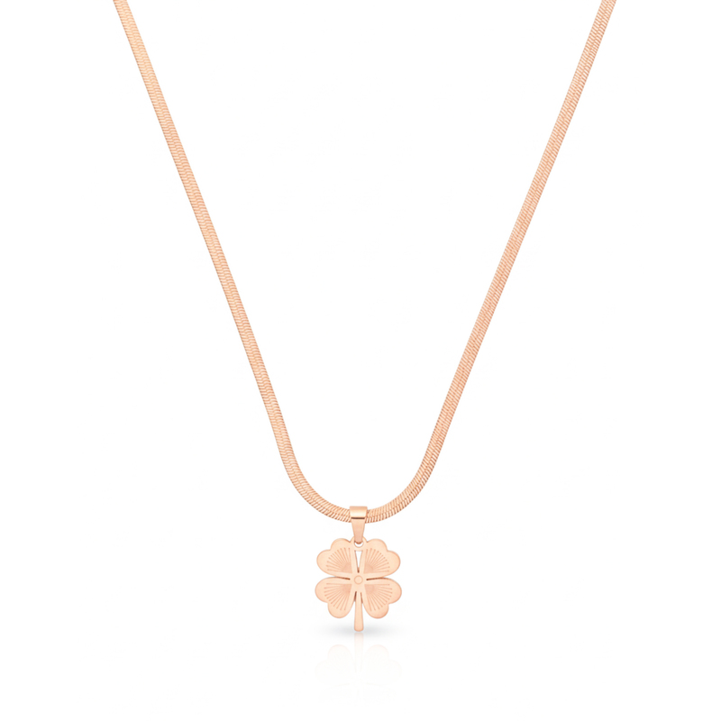 KAYYA21 Elegant Gold Clover Pendant Necklace – Stainless Steel | Anti-Tarnish, Lightweight | Pack of 1