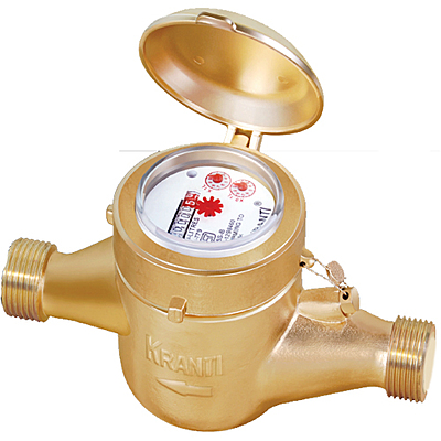 Kranti Water Meter KBMG Multi Jet Cold Brass Screwed