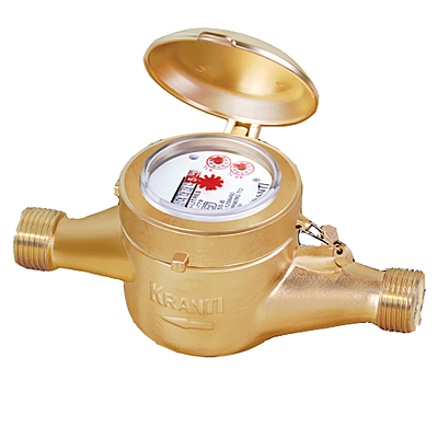 Kranti Water Meter KBMG Multi Jet Cold Brass Screwed