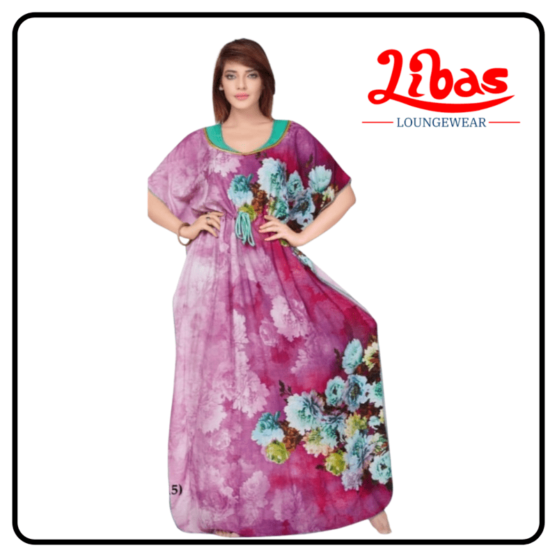 Rayon Kaftan with floral Prints - KF016 Rayon Kaftan with floral Prints - KF016