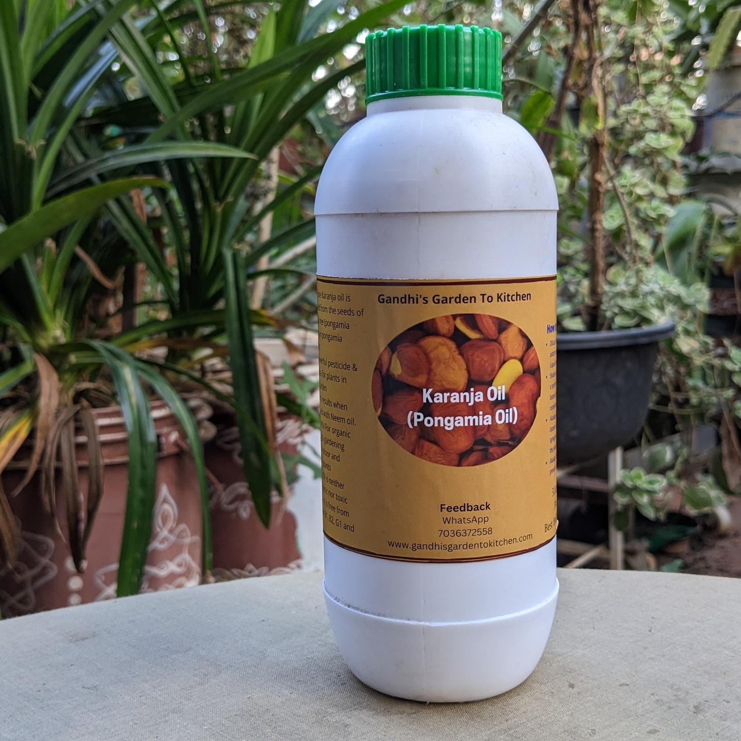 500ml Organic Karanja Oil (Pongamia pinnata) | Pesticide | Fungicide