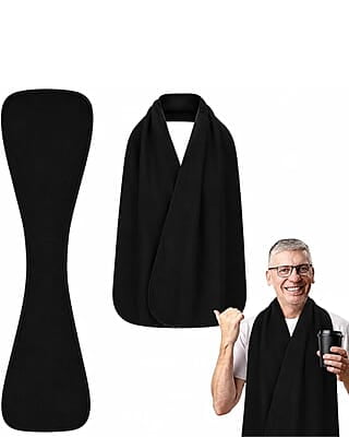 Adult Bibs Dining Scarf for Mens & Womens, Washable Reusable Food Clothing Protectors Dining Mouth Towel Scarf, Dining Protectors Scarf Bibs for Elderly Senior Citizens