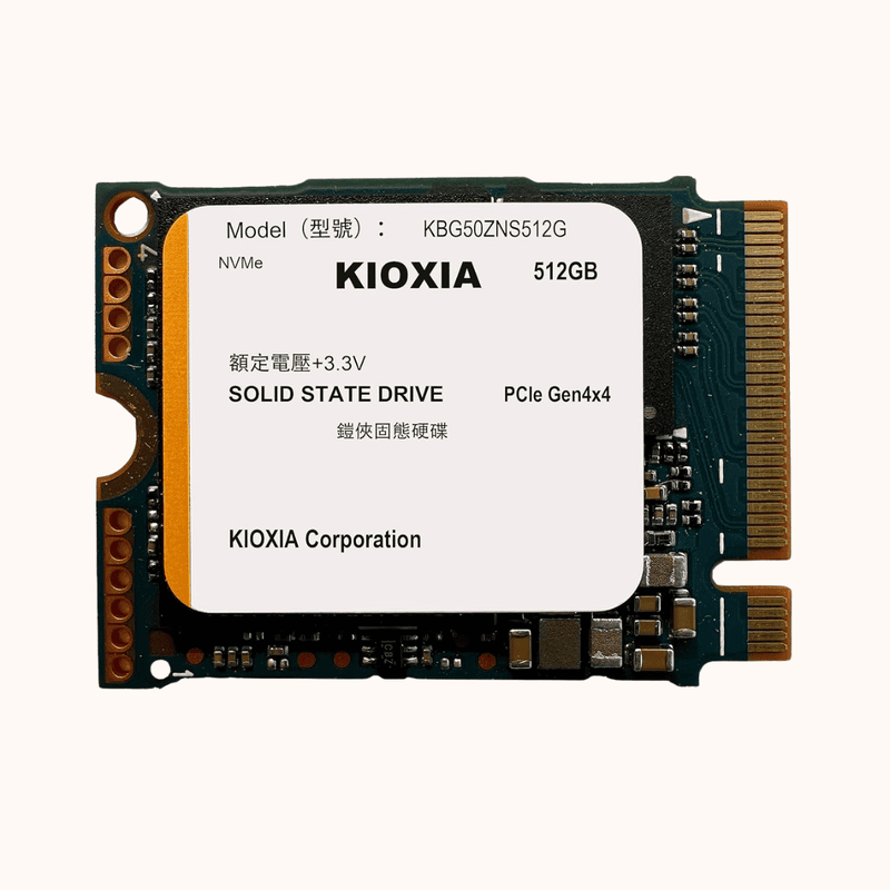 KIOXIA SSD 512GB M.2 2230 30mm NVMe PCIe 4.0 (KBG50ZNV512G)