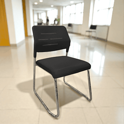 KR 303 Visitor Chair||Black||Office Chair