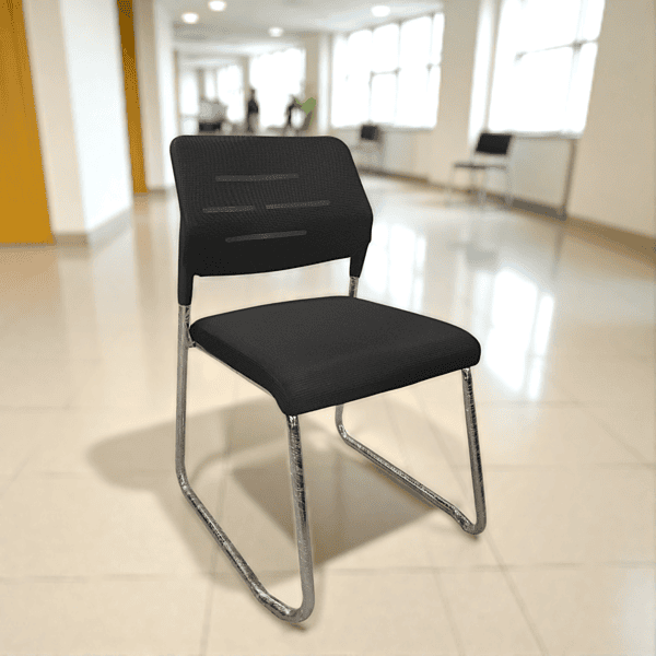KR 303 Visitor Chair||Black||Office Chair