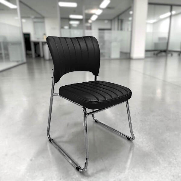 KR Flower Visitor Chair||Black||Office Chair