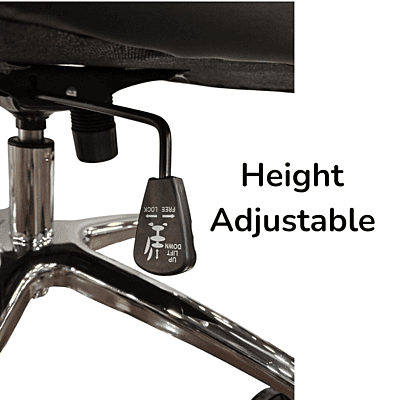 KR Seiko High Back Chair||Black||Office Chair