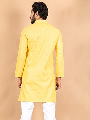 Yellow Linen Kurta