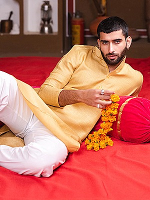 Daisy Yellow Linen Men's Kurta