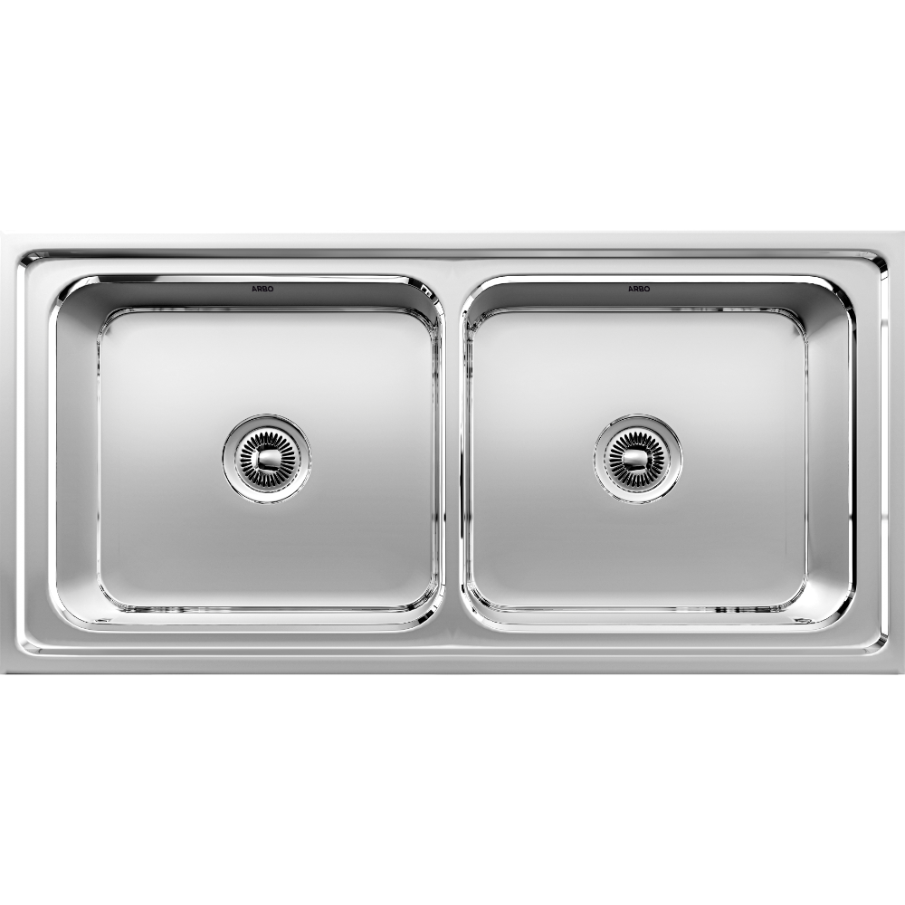 Double Bowl Kitchen Sink 37" x 18" x 8" Inch (1mm)