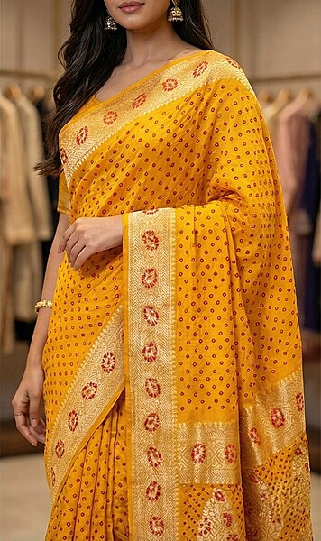 Kala Sanskruti All Over Golden – Color Pure Banarasi Saree – 6.5M – Elegant Traditional Wear Graceful Pure Banarasi Saree – Handcrafted Artistry for Woman