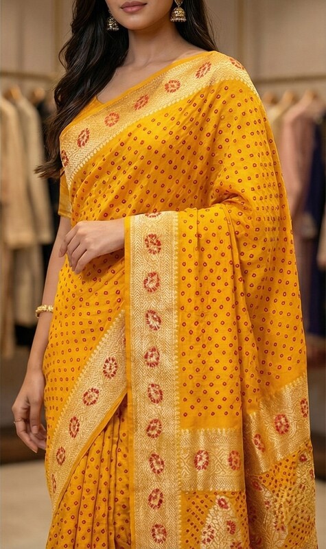 Kala Sanskruti All Over Golden – Color Pure Banarasi Saree – 6.5M – Elegant Traditional Wear Graceful Pure Banarasi Saree – Handcrafted Artistry for Woman