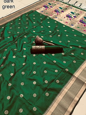 Kanchipuram Silk Saree-BottleGreen Kanchipuram Silk Saree-BottleGreen