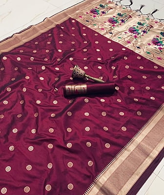 Kanchipuram Silk Saree-Brown Kanchipuram Silk Saree-Brown